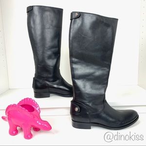 FRYE Melissa Button Back Zip Leather Tall Boot